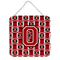 CarolineS Treasures Football Red, Black And White Letter O Wall Or Door Hanging Prints Cj1073Ods66, 6 Inch  Inch  H X 6 Inch  Inch  W