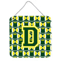 CarolineS Treasures Football Green And Yellow Letter D Wall Or Door Hanging Prints Cj1075Dds66, 6 Inch  Inch  H X 6 Inch  Inch  W