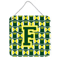 CarolineS Treasures Football Green And Yellow Letter F Wall Or Door Hanging Prints Cj1075Fds66, 6 Inch  Inch  H X 6 Inch  Inch  W