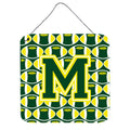 CarolineS Treasures Football Green And Yellow Letter M Wall Or Door Hanging Prints Cj1075Mds66, 6 Inch  Inch  H X 6 Inch  Inch  W