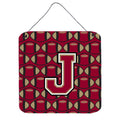 CarolineS Treasures Football Garnet And Gold Letter J Wall Or Door Hanging Prints Cj1078Jds66, 6 Inch  Inch  H X 6 Inch  Inch  W