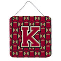 CarolineS Treasures Football Garnet And Gold Letter K Wall Or Door Hanging Prints Cj1078Kds66, 6 Inch  Inch  H X 6 Inch  Inch  W