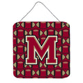 CarolineS Treasures Football Garnet And Gold Letter M Wall Or Door Hanging Prints Cj1078Mds66, 6 Inch  Inch  H X 6 Inch  Inch  W