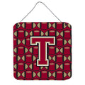 CarolineS Treasures Football Garnet And Gold Letter T Wall Or Door Hanging Prints Cj1078Tds66, 6 Inch  Inch  H X 6 Inch  Inch  W