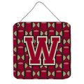 CarolineS Treasures Football Garnet And Gold Letter W Wall Or Door Hanging Prints Cj1078Wds66, 6 Inch  Inch  H X 6 Inch  Inch  W