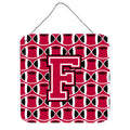 CarolineS Treasures Football Crimson And White Letter F Wall Or Door Hanging Prints Cj1079Fds66, 6 Inch  Inch  H X 6 Inch  Inch  W