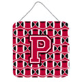 CarolineS Treasures Football Crimson And White Letter P Wall Or Door Hanging Prints Cj1079Pds66, 6 Inch  Inch  H X 6 Inch  Inch  W