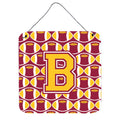 CarolineS Treasures Football Maroon And Gold Letter B Wall Or Door Hanging Prints Cj1081Bds66, 6 Inch  Inch  H X 6 Inch  Inch  W