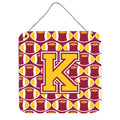 CarolineS Treasures Football Maroon And Gold Letter K Wall Or Door Hanging Prints Cj1081Kds66, 6 Inch  Inch  H X 6 Inch  Inch  W