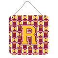 CarolineS Treasures Football Maroon And Gold Letter R Wall Or Door Hanging Prints Cj1081Rds66, 6 Inch  Inch  H X 6 Inch  Inch  W