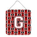 CarolineS Treasures Football Cardinal And White Letter G Wall Or Door Hanging Prints Cj1082Gds66, 6 Inch  Inch  H X 6 Inch  Inch  W