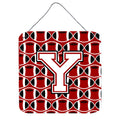 CarolineS Treasures Football Cardinal And White Letter Y Wall Or Door Hanging Prints Cj1082Yds66, 6 Inch  Inch  H X 6 Inch  Inch  W