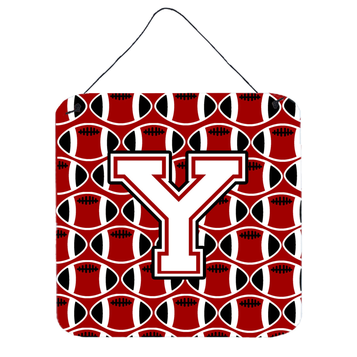 CarolineS Treasures Football Cardinal And White Letter Y Wall Or Door Hanging Prints Cj1082Yds66, 6 Inch  Inch  H X 6 Inch  Inch  W
