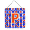 CarolineS Treasures Football Green, Blue And Orange Letter P Wall Or Door Hanging Prints Cj1083Pds66, 6 Inch  Inch  H X 6 Inch  Inch  W
