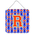 CarolineS Treasures Football Green, Blue And Orange Letter R Wall Or Door Hanging Prints Cj1083Rds66, 6 Inch  Inch  H X 6 Inch  Inch  W