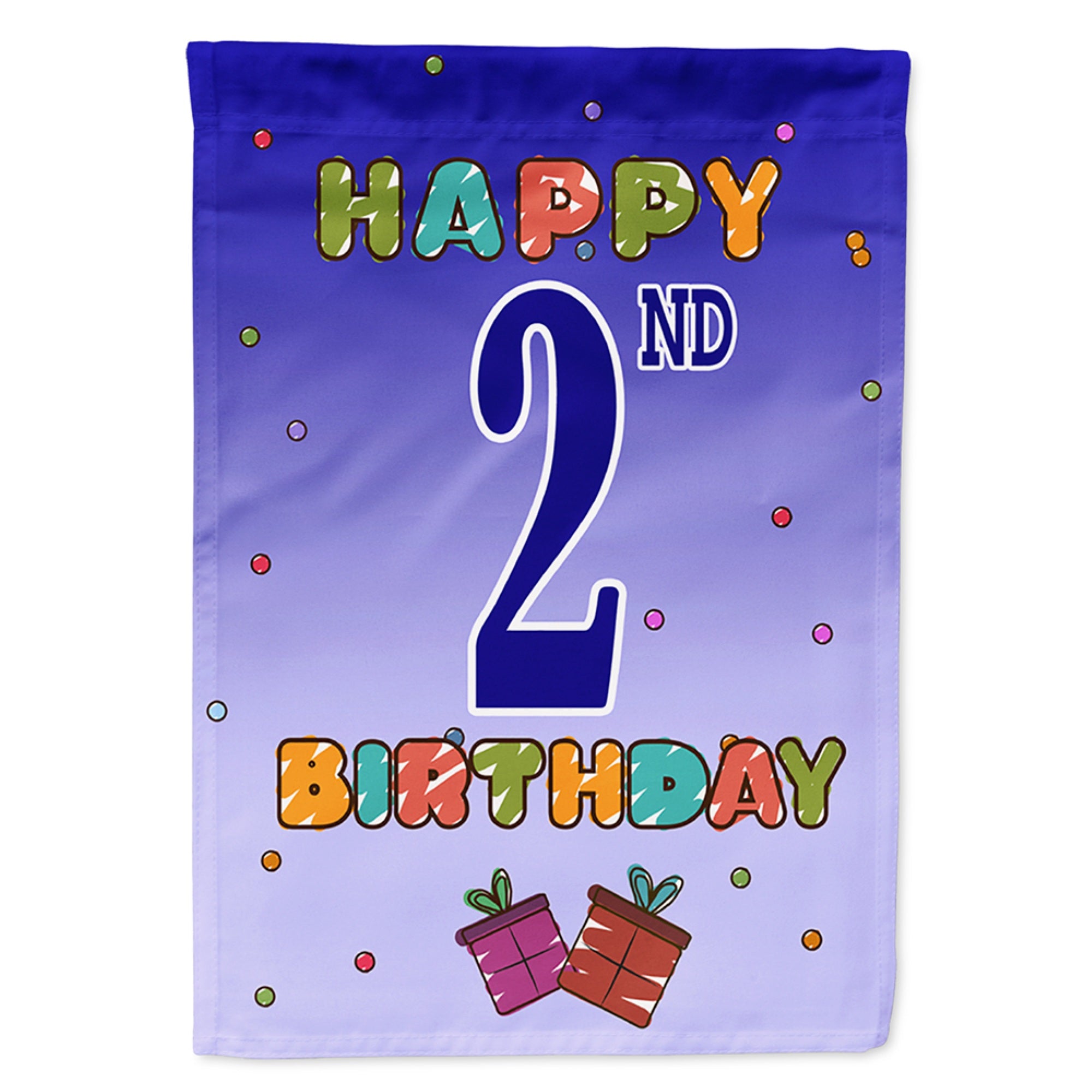 'Caroline'S Treasures Cj1093Gf Happy 2Nd Birthday Flag, Small, Multicolor'