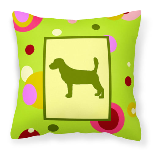 'Caroline'S Treasures Ck1012Pw1414 Basset Hound Decorative Canvas Fabric Pillow, Large, Multicolor'
