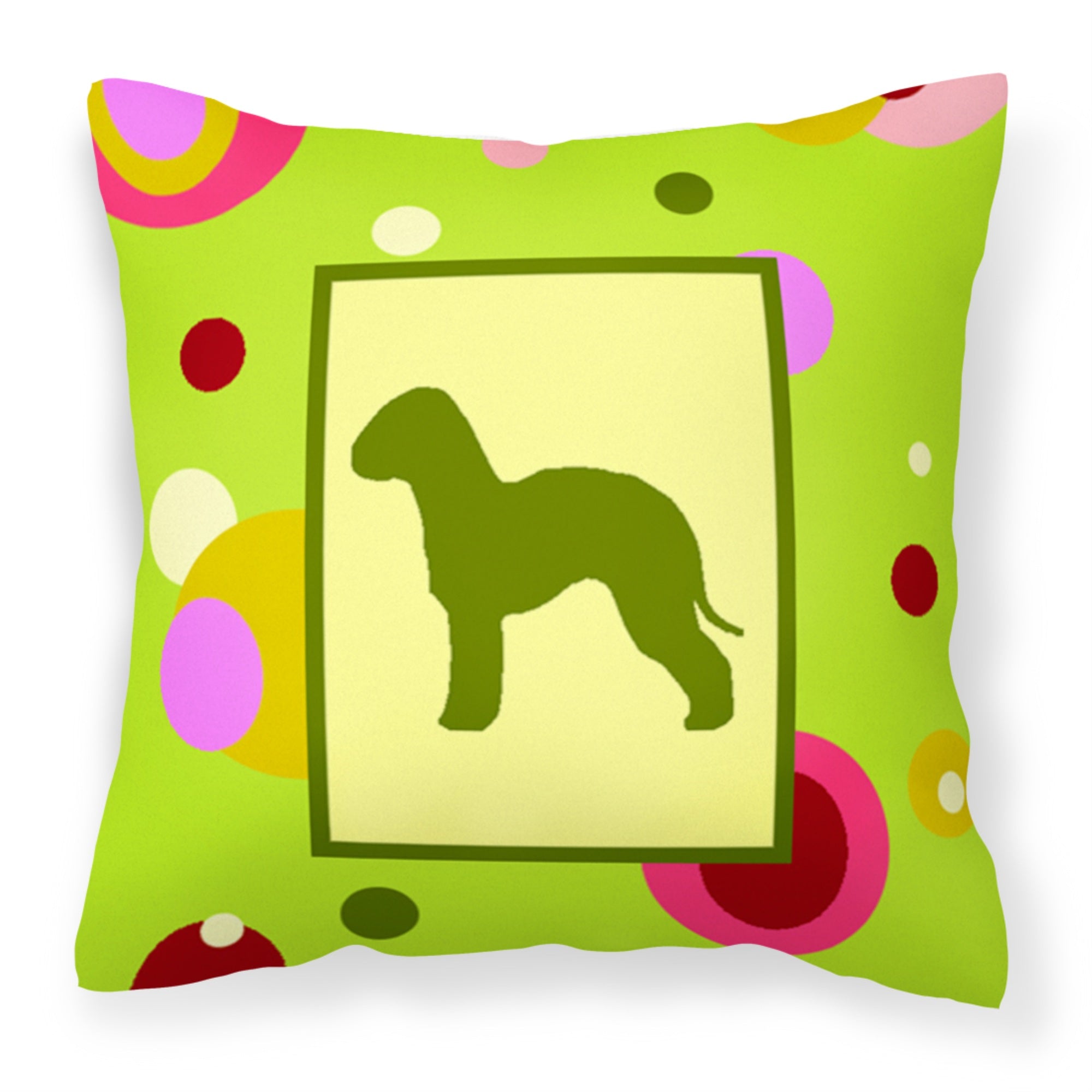'Caroline'S Treasures Ck1013Pw1414 Bedlington Terrier Decorative Canvas Fabric Pillow, Large, Multicolor'