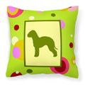 'Caroline'S Treasures Ck1013Pw1414 Bedlington Terrier Decorative Canvas Fabric Pillow, Large, Multicolor'