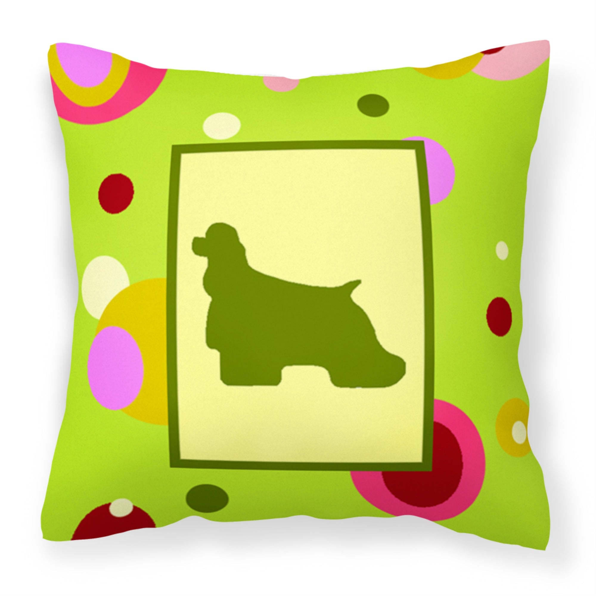 'Caroline'S Treasures Ck1022Pw1414 Cocker Spaniel Decorative Canvas Fabric Pillow, Large, Multicolor'