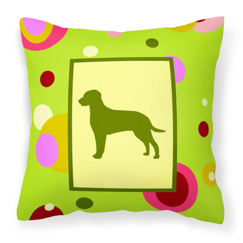'Caroline'S Treasures Ck1023Pw1414 Curly Coated Retriever Decorative Canvas Fabric Pillow, Large, Multicolor'