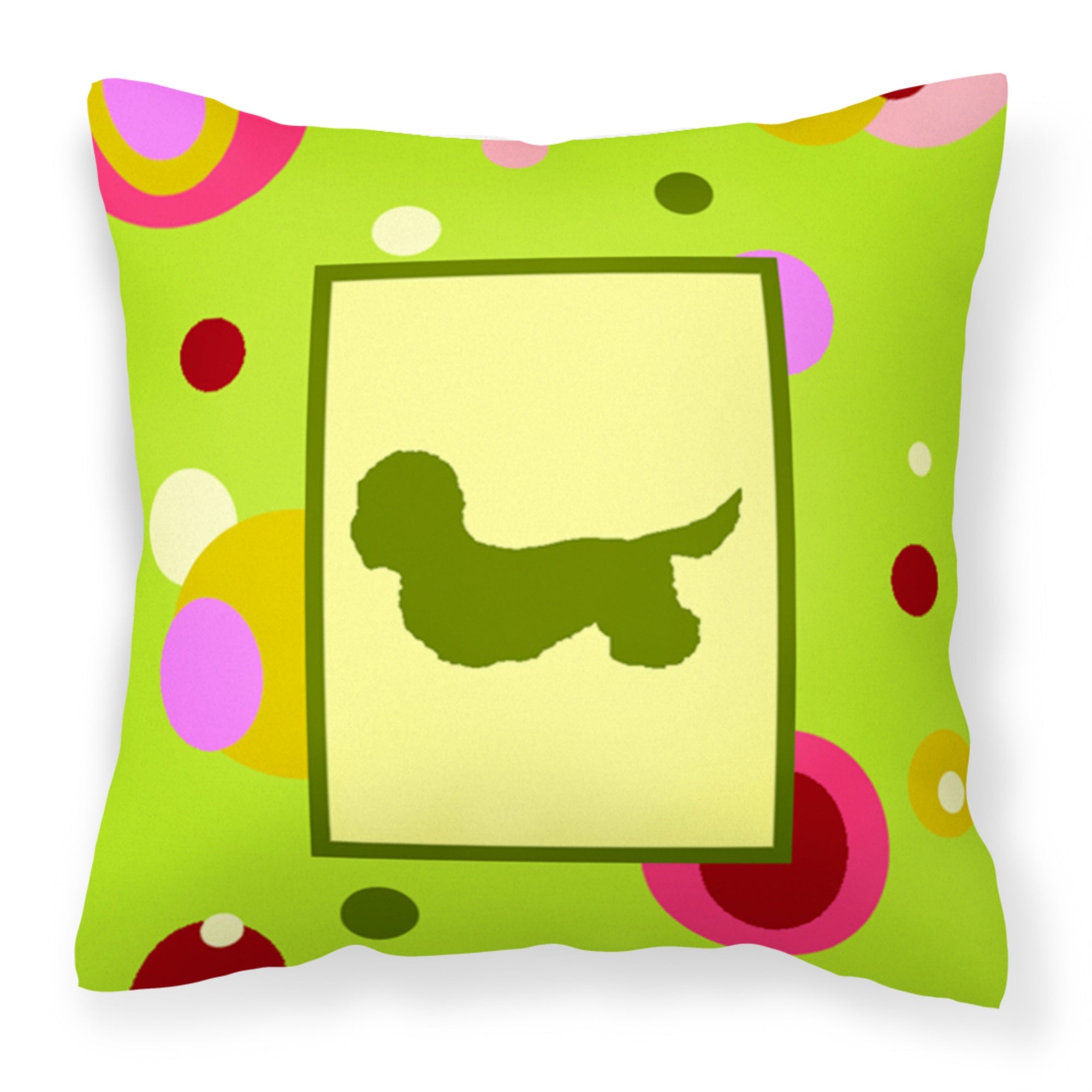 'Caroline'S Treasures Ck1025Pw1414 Dandie Dinmont Terrier Decorative Canvas Fabric Pillow, Large, Multicolor'