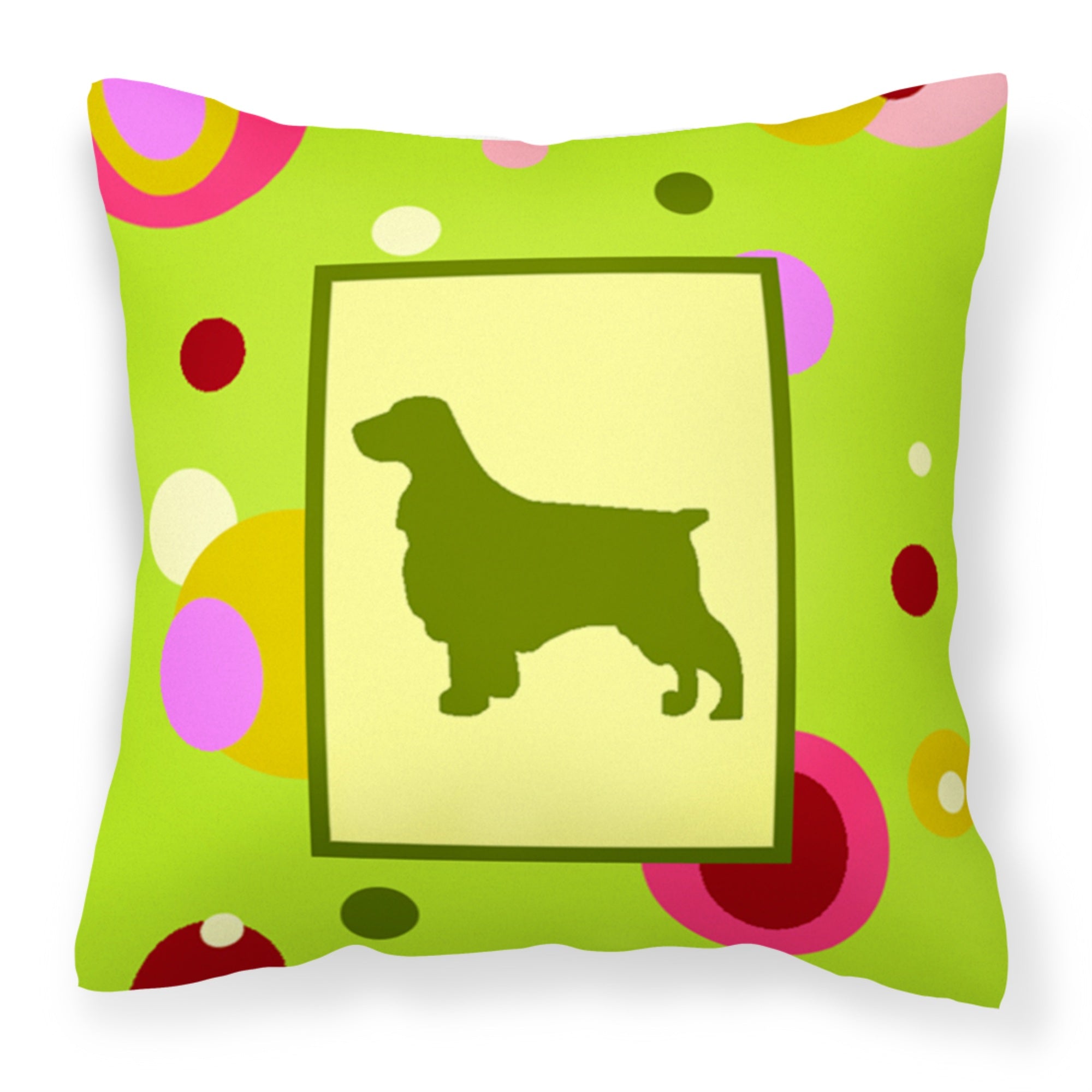 'Caroline'S Treasures Ck1030Pw1414 Field Spaniel Decorative Canvas Fabric Pillow, Large, Multicolor'