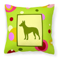 'Caroline'S Treasures Ck1045Pw1414 Manchester Terrier Decorative Canvas Fabric Pillow, Large, Multicolor'