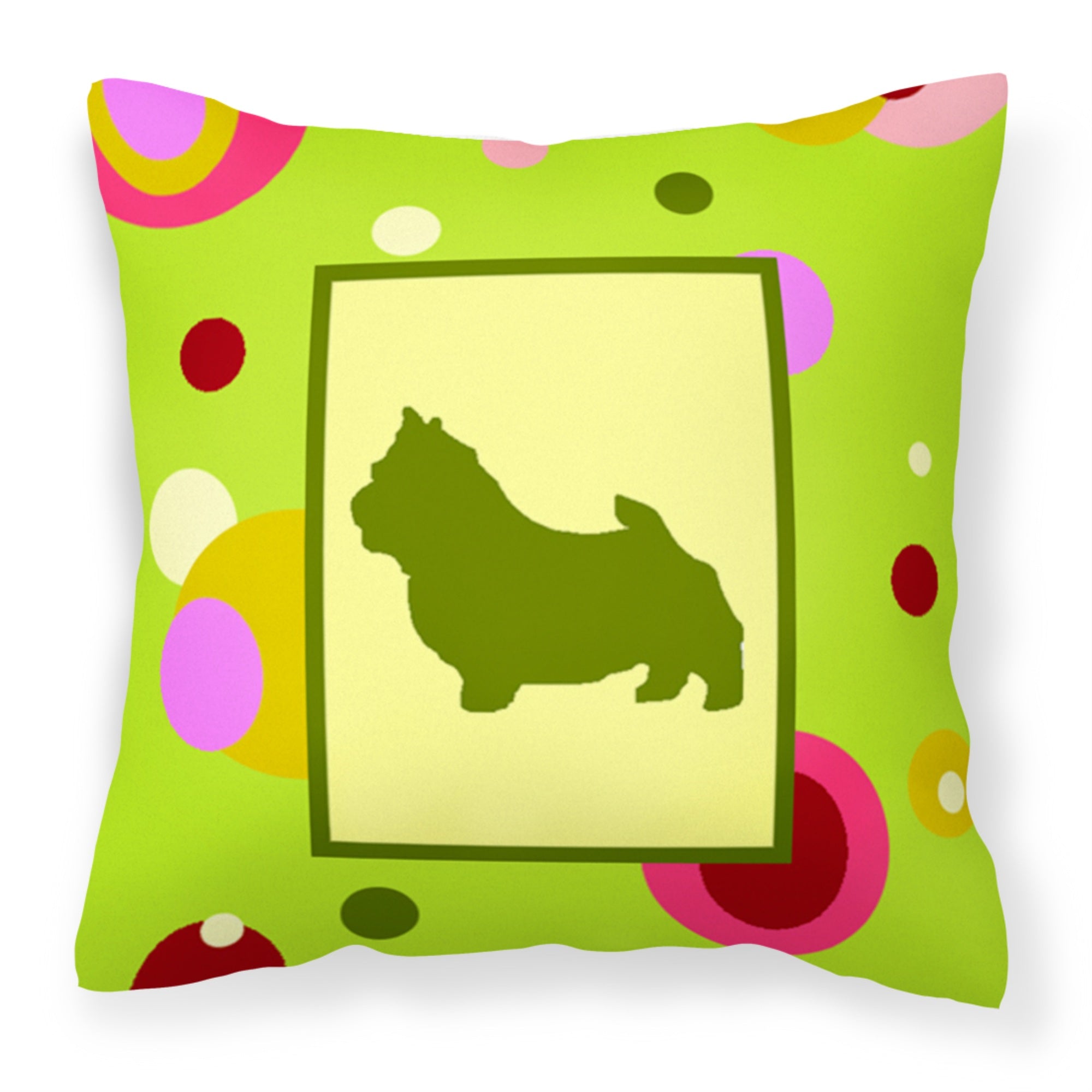'Caroline'S Treasures Ck1048Pw1414 Norwich Terrier Decorative Canvas Fabric Pillow, Large, Multicolor'