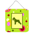 CarolineS Treasures Ck1054Ds66 Schnauzer Aluminum Metal Wall Or Door Hanging Prints, 6 X 6 Inch  Inch , Multicolor