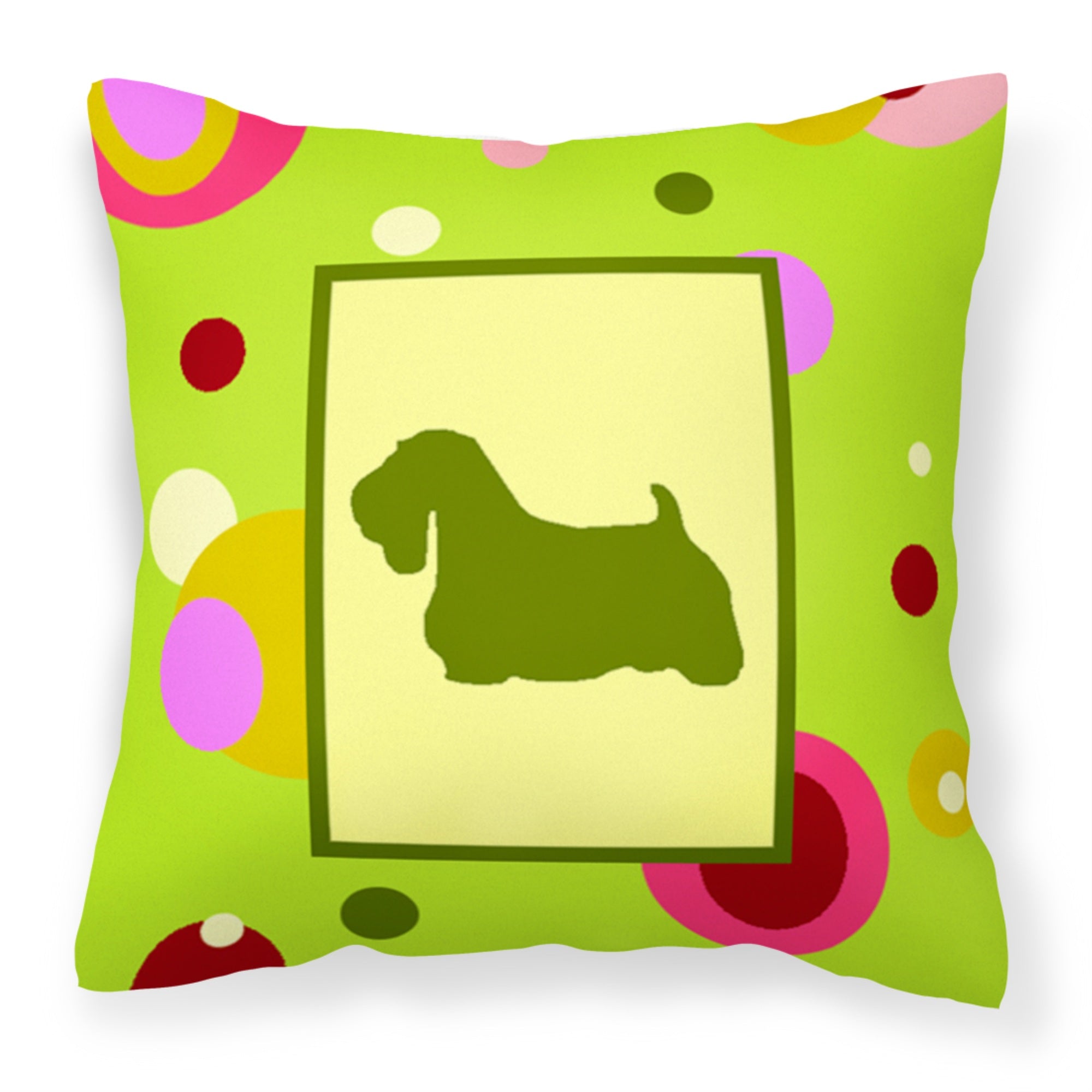 'Caroline'S Treasures Ck1055Pw1414 Sealyham Terrier Decorative Canvas Fabric Pillow, Large, Multicolor'