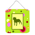 CarolineS Treasures Ck1060Ds66 Staffie Aluminum Metal Wall Or Door Hanging Prints, 6 X 6 Inch  Inch , Multicolor