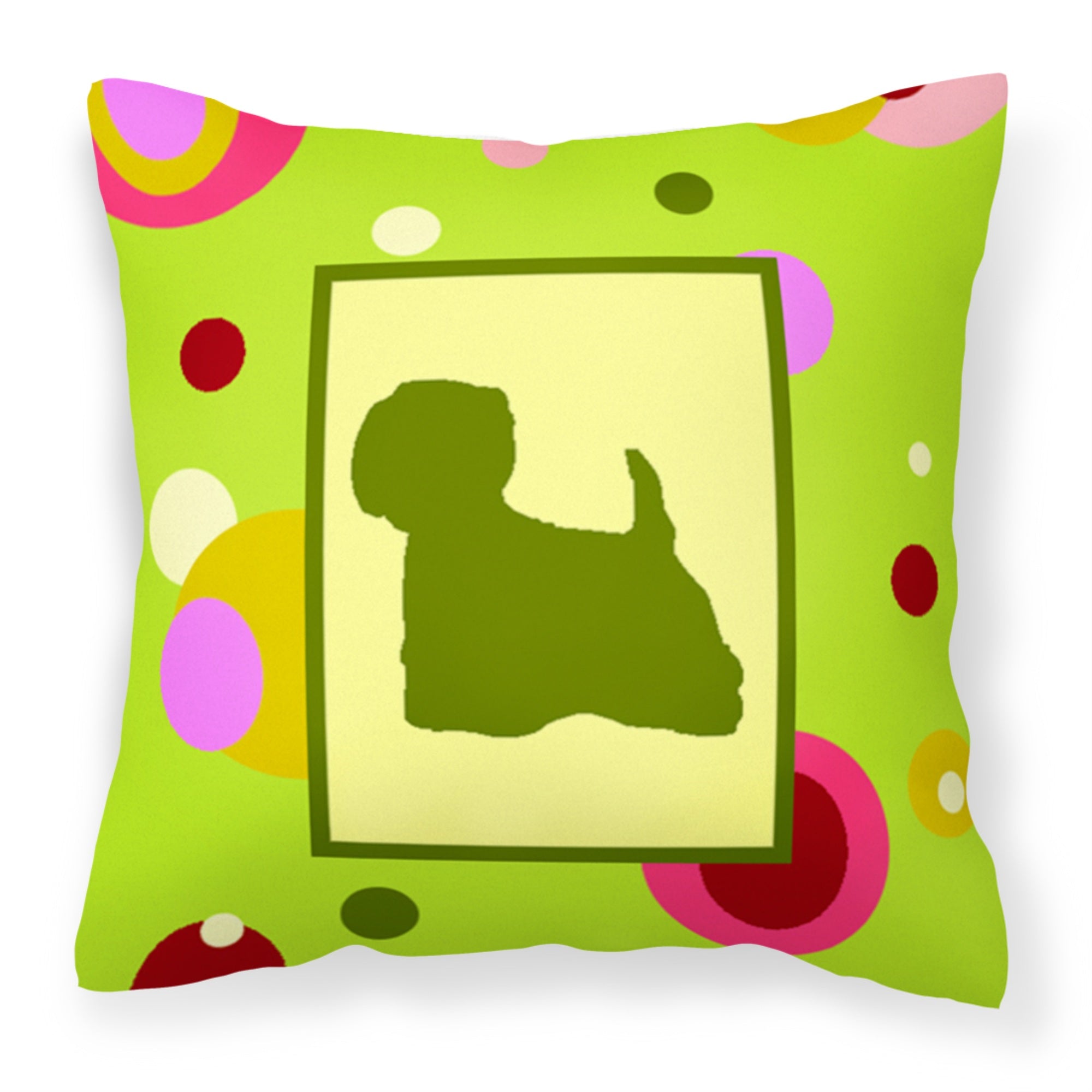 'Caroline'S Treasures Ck1065Pw1414 Westie Decorative Canvas Fabric Pillow, Large, Multicolor'
