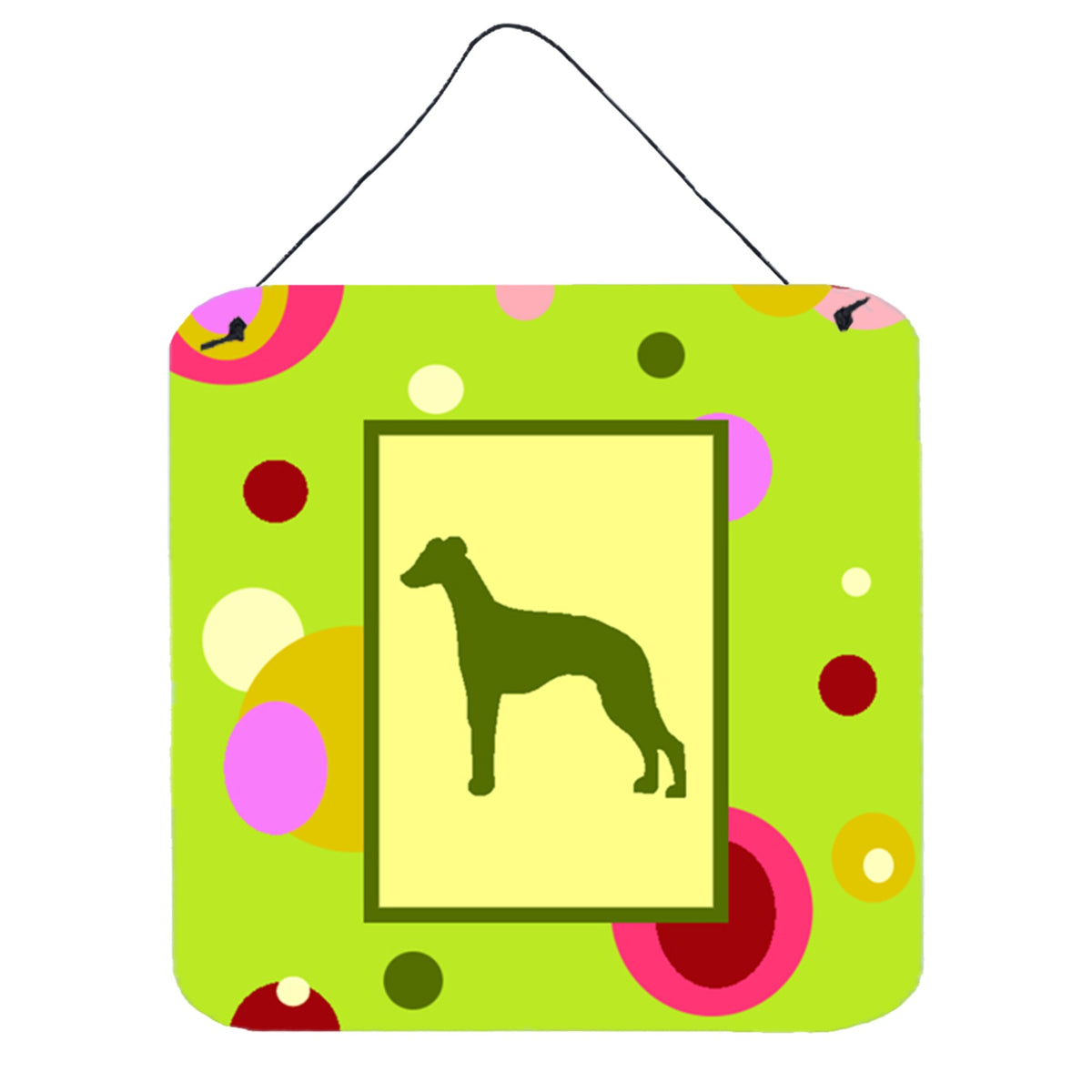 CarolineS Treasures Ck1072Ds66 Whippet Aluminum Metal Wall Or Door Hanging Prints, 6 X 6 Inch  Inch , Multicolor