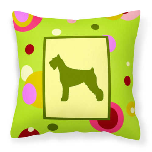 'Caroline'S Treasures Ck1079Pw1414 Schnauzer Decorative Canvas Fabric Pillow, Large, Multicolor'