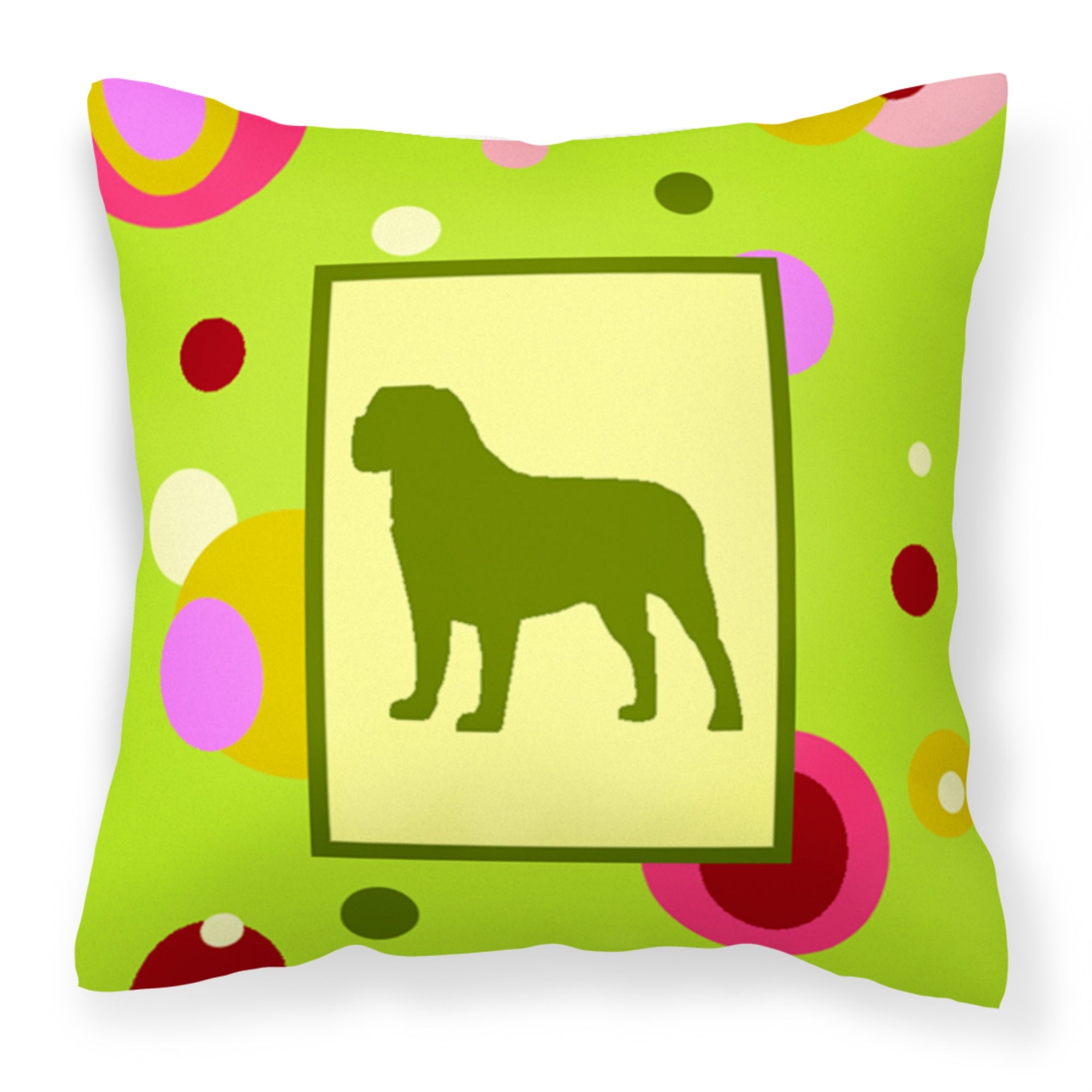 'Caroline'S Treasures Ck1083Pw1414 Mastiff Decorative Canvas Fabric Pillow, Large, Multicolor'