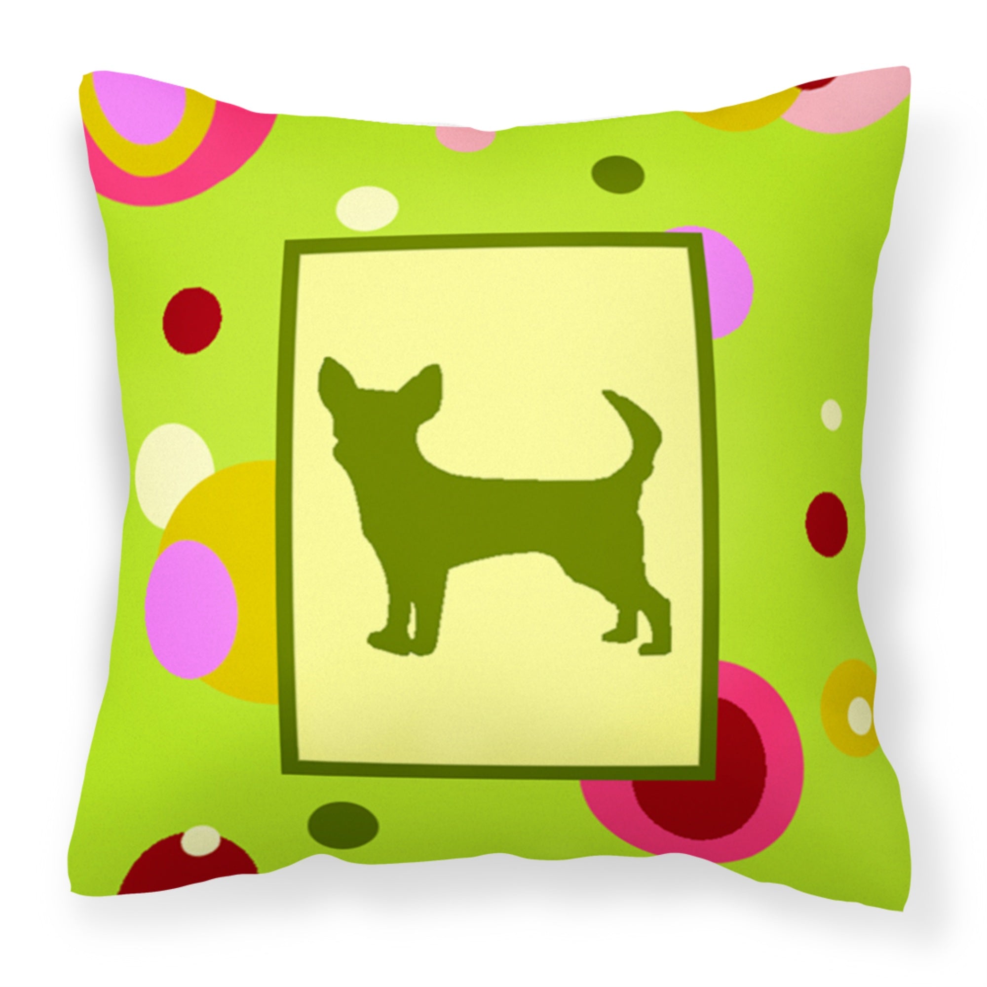'Caroline'S Treasures Ck1086Pw1414 Chihuahua Decorative Canvas Fabric Pillow, Large, Multicolor'