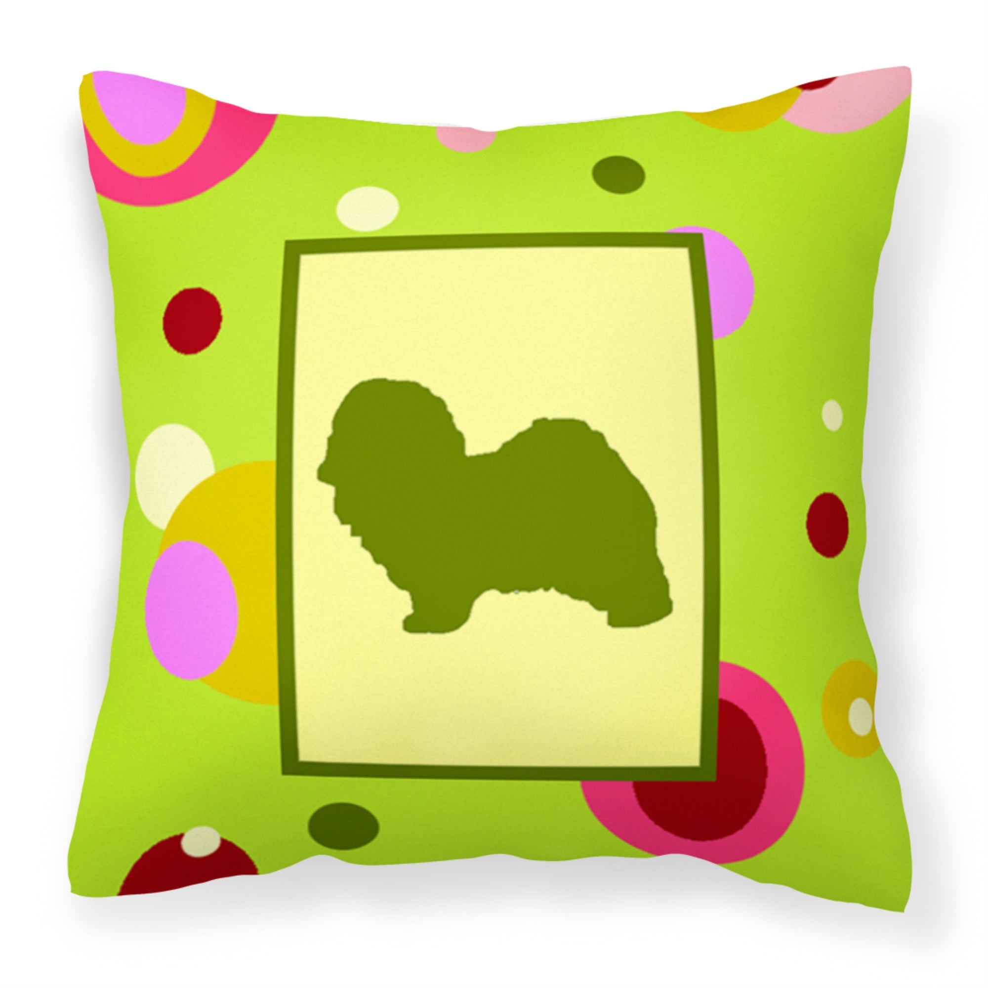 'Caroline'S Treasures Ck1101Pw1414 Havanese Decorative Canvas Fabric Pillow, Large, Multicolor'