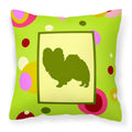 'Caroline'S Treasures Ck1105Pw1414 Papillon Decorative Canvas Fabric Pillow, Large, Multicolor'