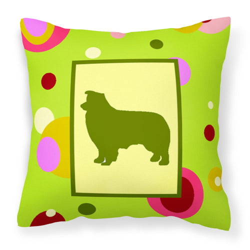 'Caroline'S Treasures Ck1119Pw1414 Border Collie Decorative Canvas Fabric Pillow, Large, Multicolor'
