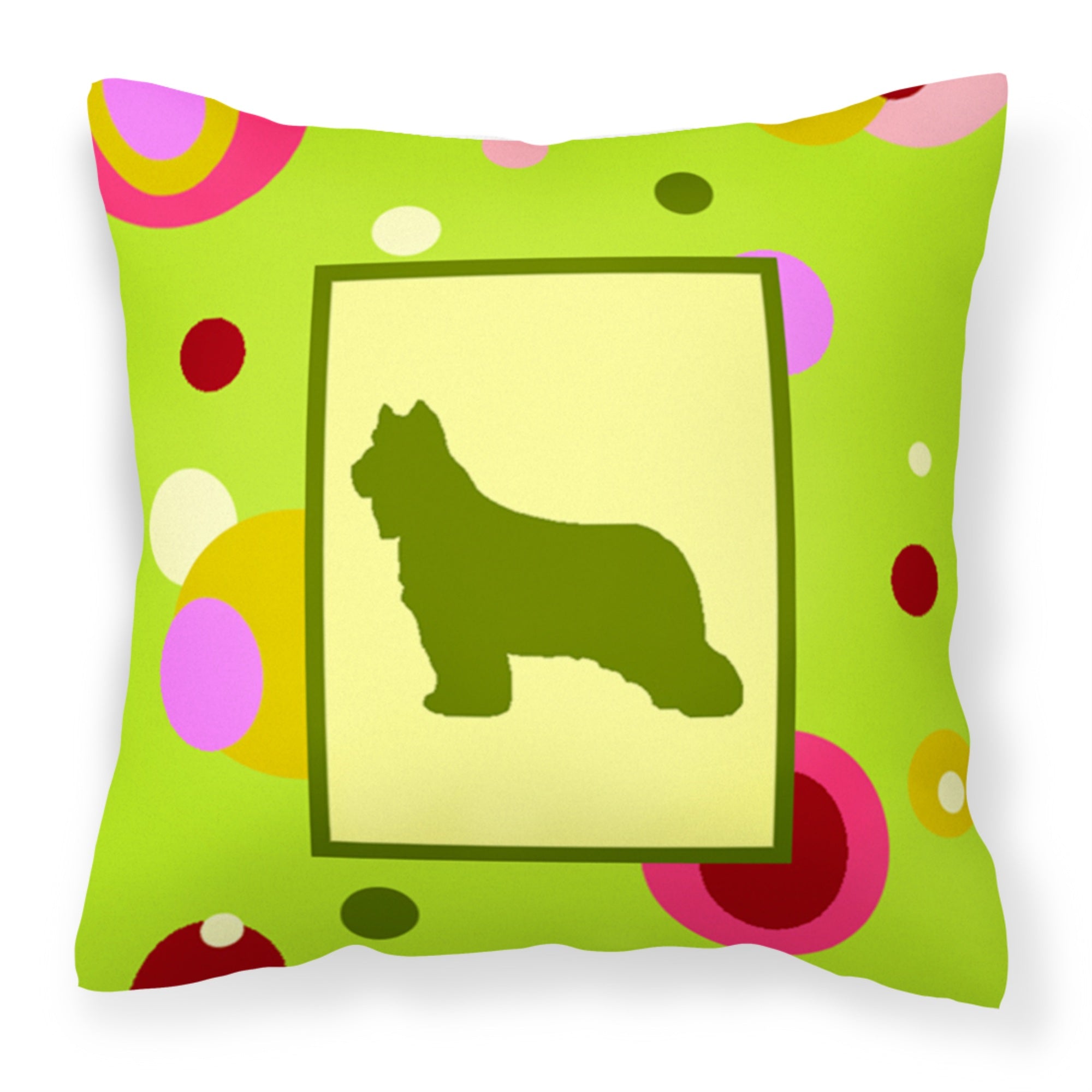 'Caroline'S Treasures Ck1121Pw1414 Briard Decorative Canvas Fabric Pillow, Large, Multicolor'