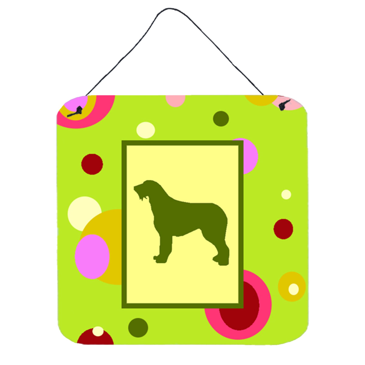 CarolineS Treasures Ck1135Ds66 Irish Wolfhound Aluminum Metal Wall Or Door Hanging Prints, 6 X 6 Inch  Inch , Multicolor