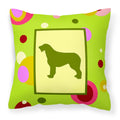 'Caroline'S Treasures Ck1135Pw1414 Irish Wolfhound Decorative Canvas Fabric Pillow, Large, Multicolor'