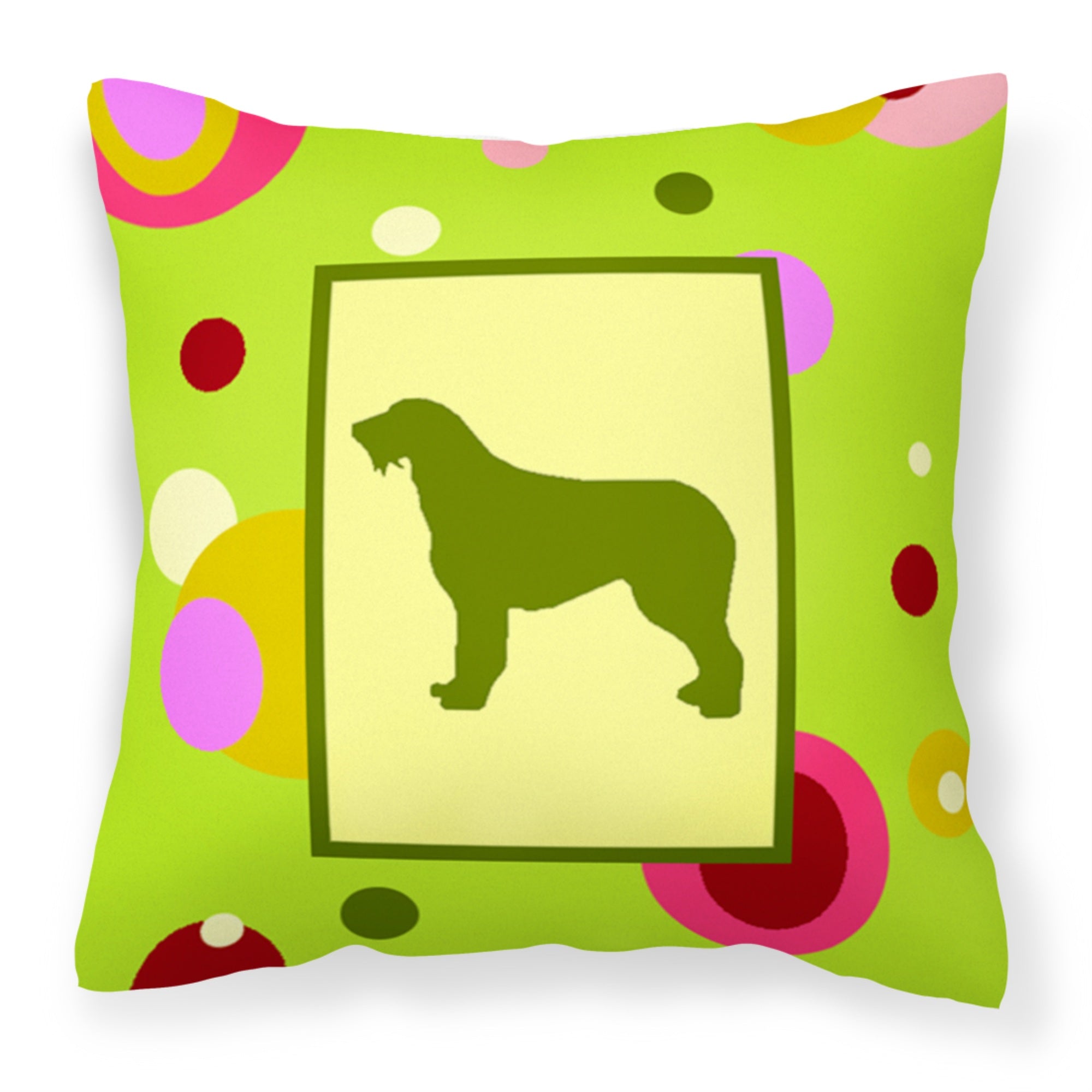'Caroline'S Treasures Ck1135Pw1414 Irish Wolfhound Decorative Canvas Fabric Pillow, Large, Multicolor'