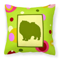 'Caroline'S Treasures Ck1137Pw1414 Keeshond Decorative Canvas Fabric Pillow, Large, Multicolor'