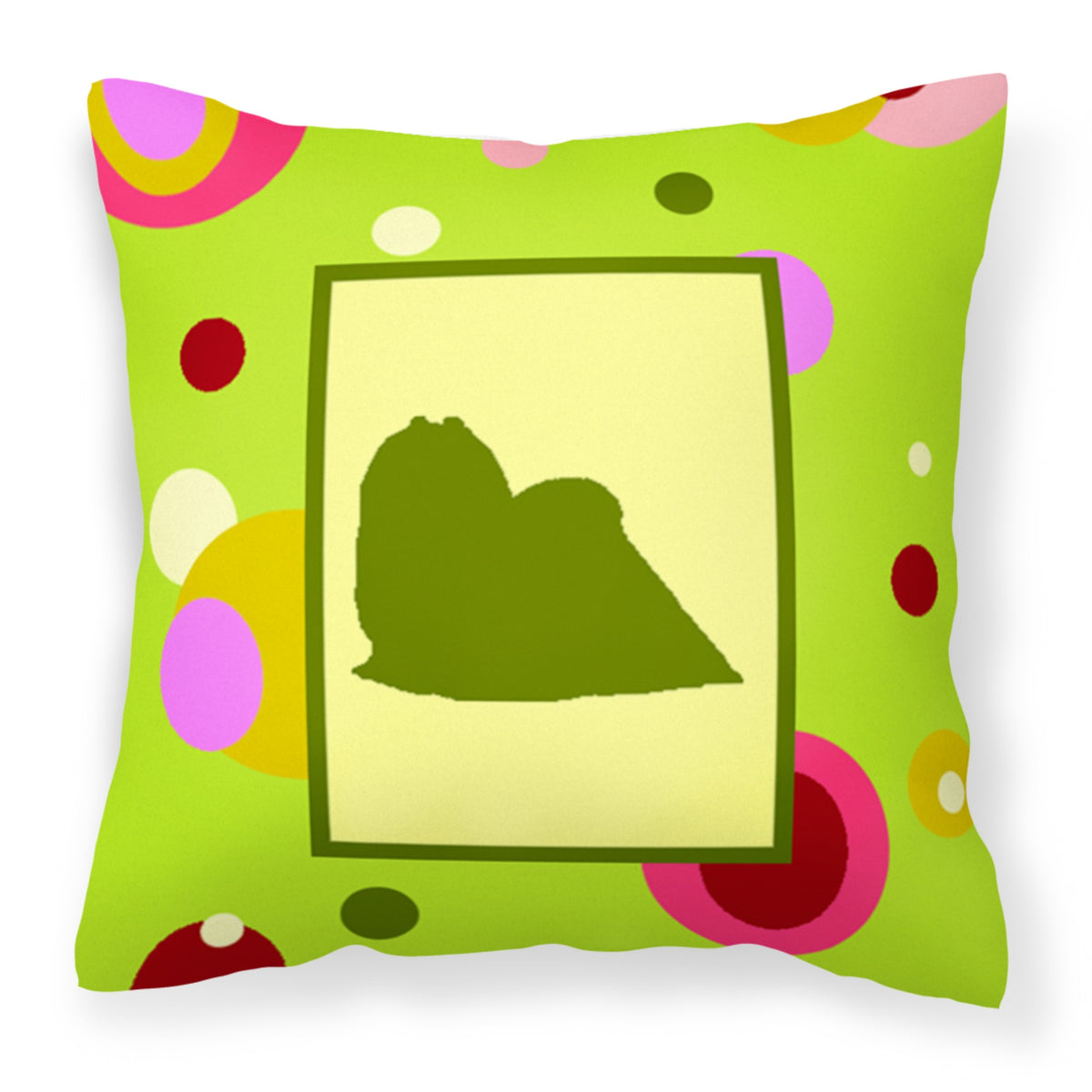 'Caroline'S Treasures Ck1141Pw1414 Maltese Decorative Canvas Fabric Pillow, Large, Multicolor'