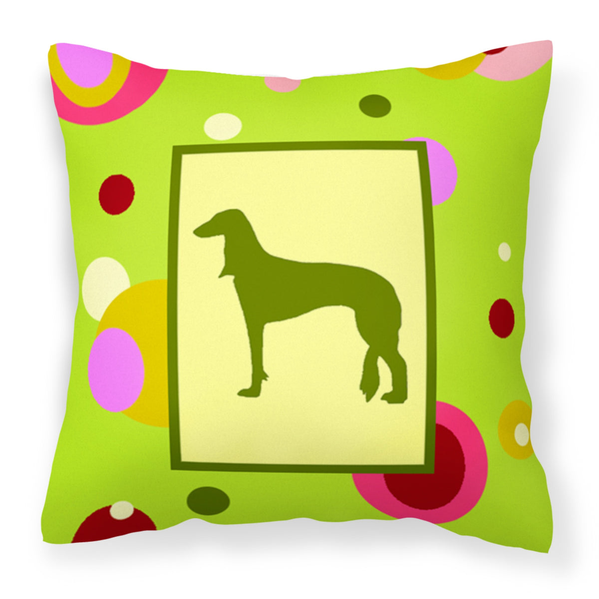 'Caroline'S Treasures Ck1146Pw1414 Saluki Decorative Canvas Fabric Pillow, Large, Multicolor'