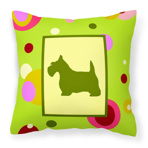 'Caroline'S Treasures Ck1147Pw1414 Scottish Terrier Decorative Canvas Fabric Pillow, Large, Multicolor'
