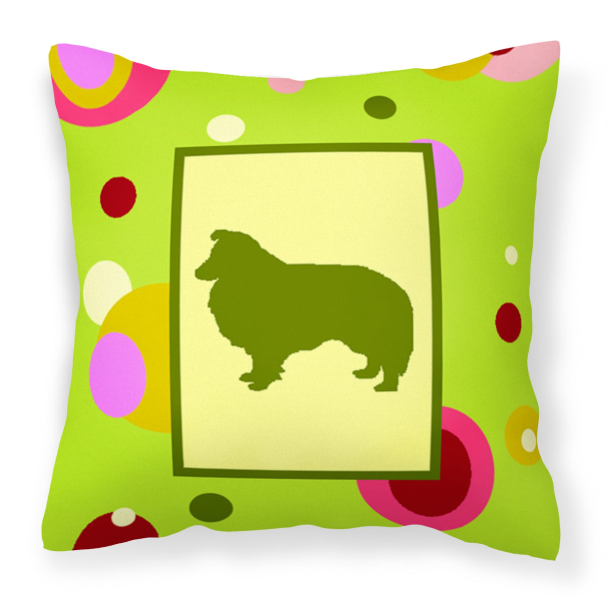 'Caroline'S Treasures Ck1148Pw1414 Sheltie Decorative Canvas Fabric Pillow, Large, Multicolor'