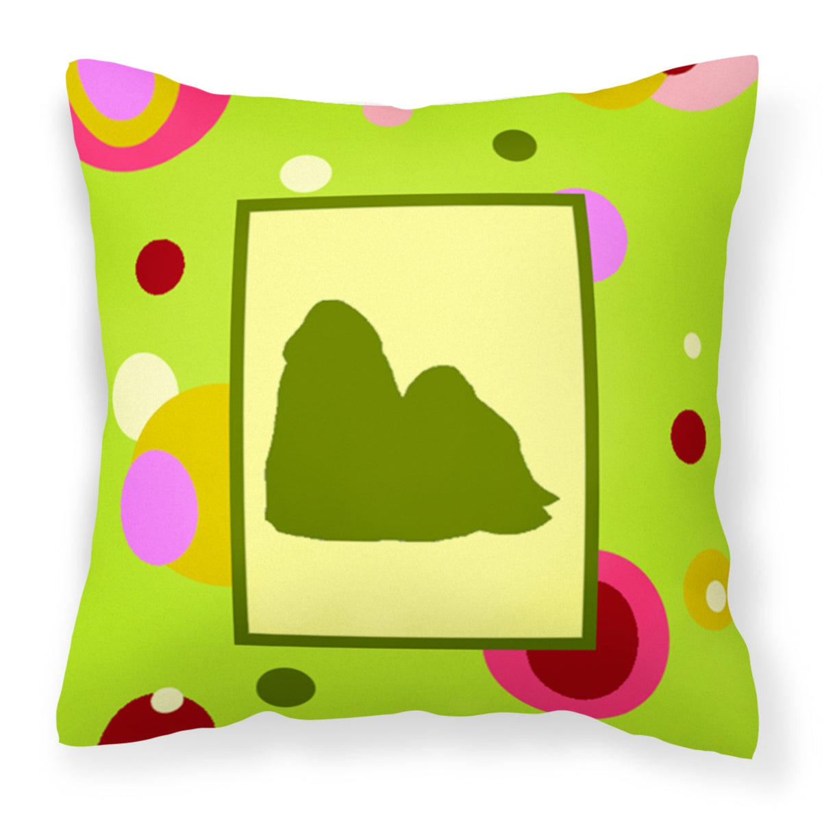 'Caroline'S Treasures Ck1150Pw1414 Shih Tzu Decorative Canvas Fabric Pillow, Large, Multicolor'